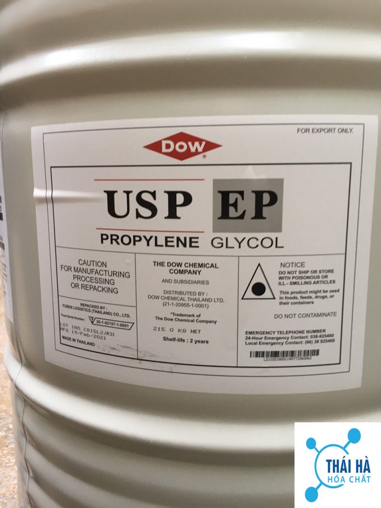 Propylene Glycol USP EP PG DƯỢC Hóa Chất Thái Hà